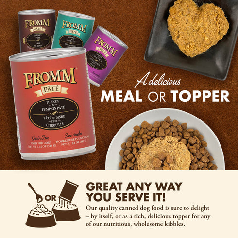 Fromm Pâté Wet Dog Food - Turkey & Pumpkin - 12.2oz Can